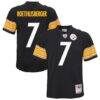 Ben Roethlisberger Pittsburgh Steelers Mitchell & Ness Youth 2004 Legacy Replica Jersey - Black - Front View