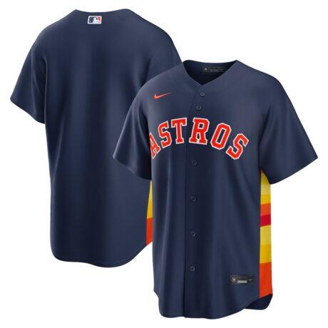 Houston Astros Nike Alternate Replica Jersey - Navy - Front View
