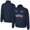 Oklahoma City Thunder Stadium Essentials Unisex First Team Trainer Quarter-Zip Pullover - Navy - Front View