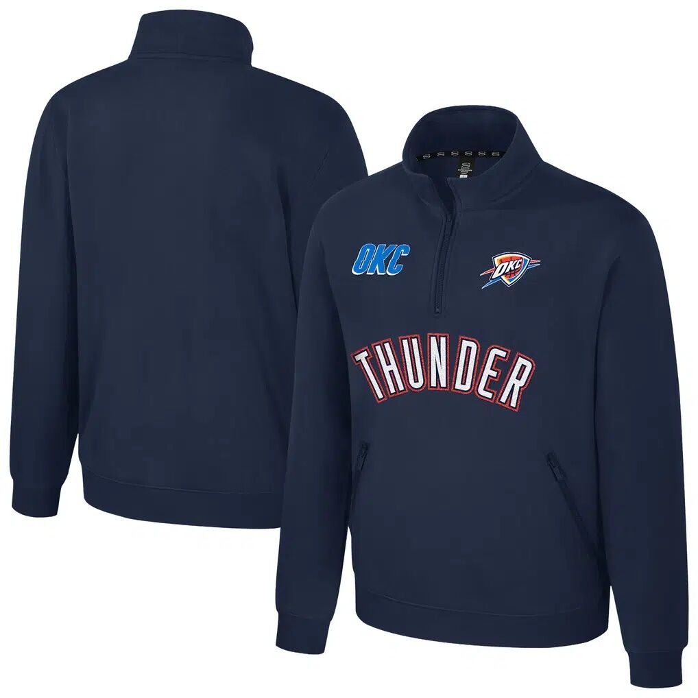 Oklahoma City Thunder Stadium Essentials Unisex First Team Trainer Quarter-Zip Pullover