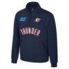 Oklahoma City Thunder Stadium Essentials Unisex First Team Trainer Quarter-Zip Pullover - Navy - Side View