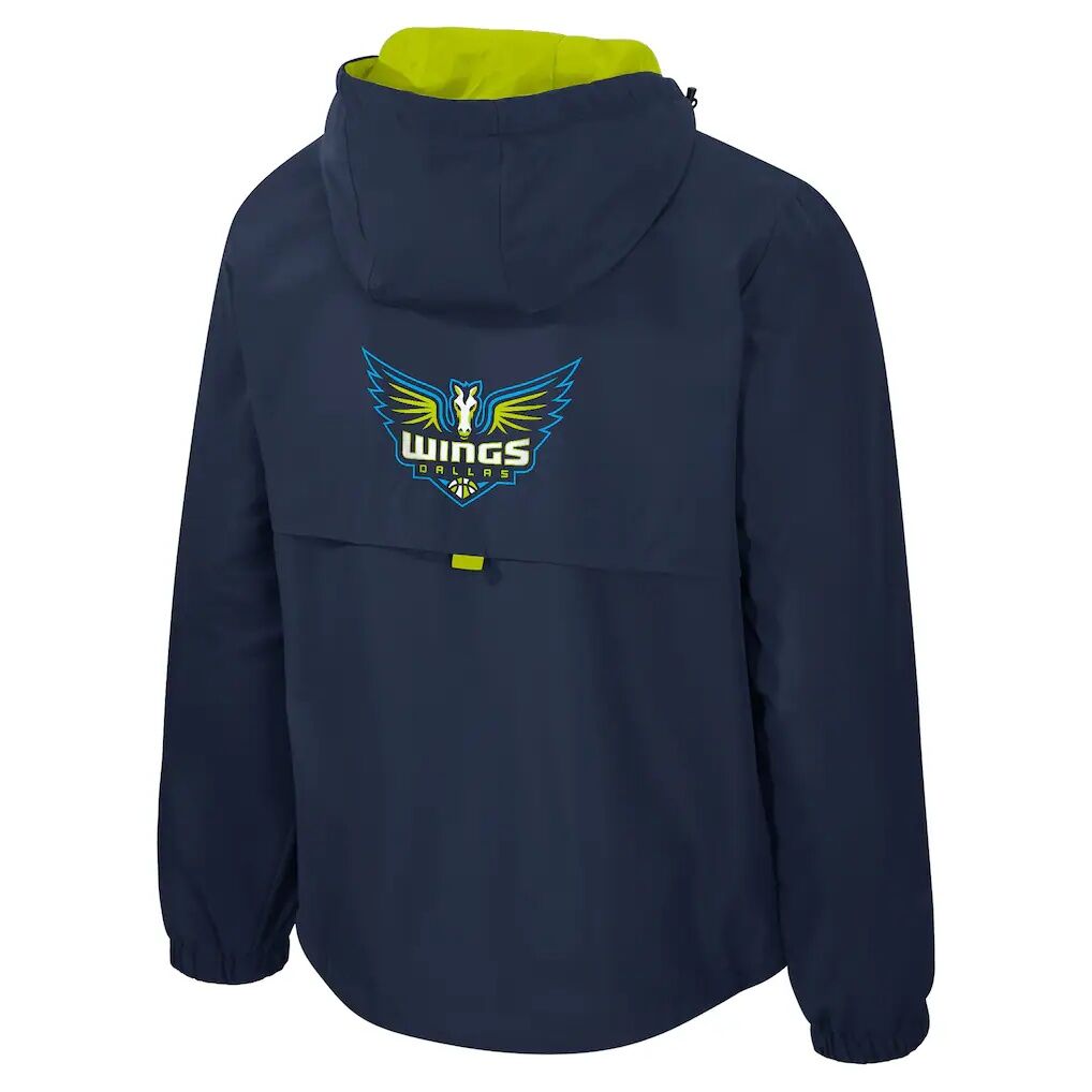 Dallas Wings Stadium Essentials Unisex Legends Challenger Quarter-Zip Jacket - Navy/Green