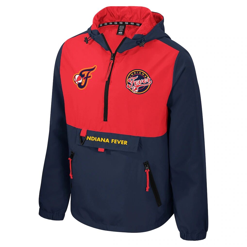 Indiana Fever Stadium Essentials Unisex Legends Challenger Quarter-Zip Jacket - Navy/Red