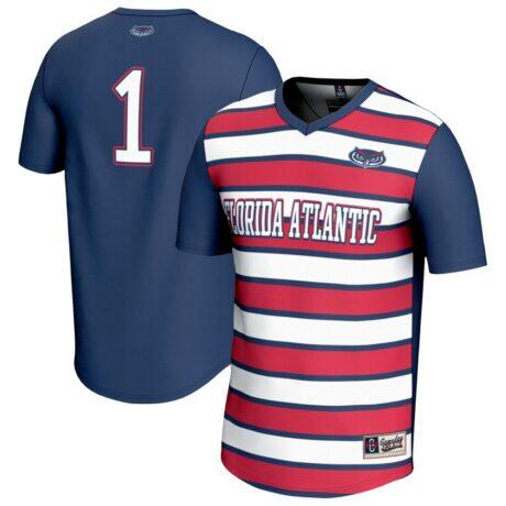 #1 Florida Atlantic Owls GameDay Greats Unisex Lightweight Collegiate Soccer Fashion Jersey - - Front View