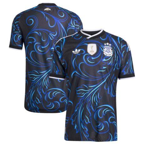 Argentina National Team adidas 2026 Away On-Field Authentic Jersey - Black - Front View