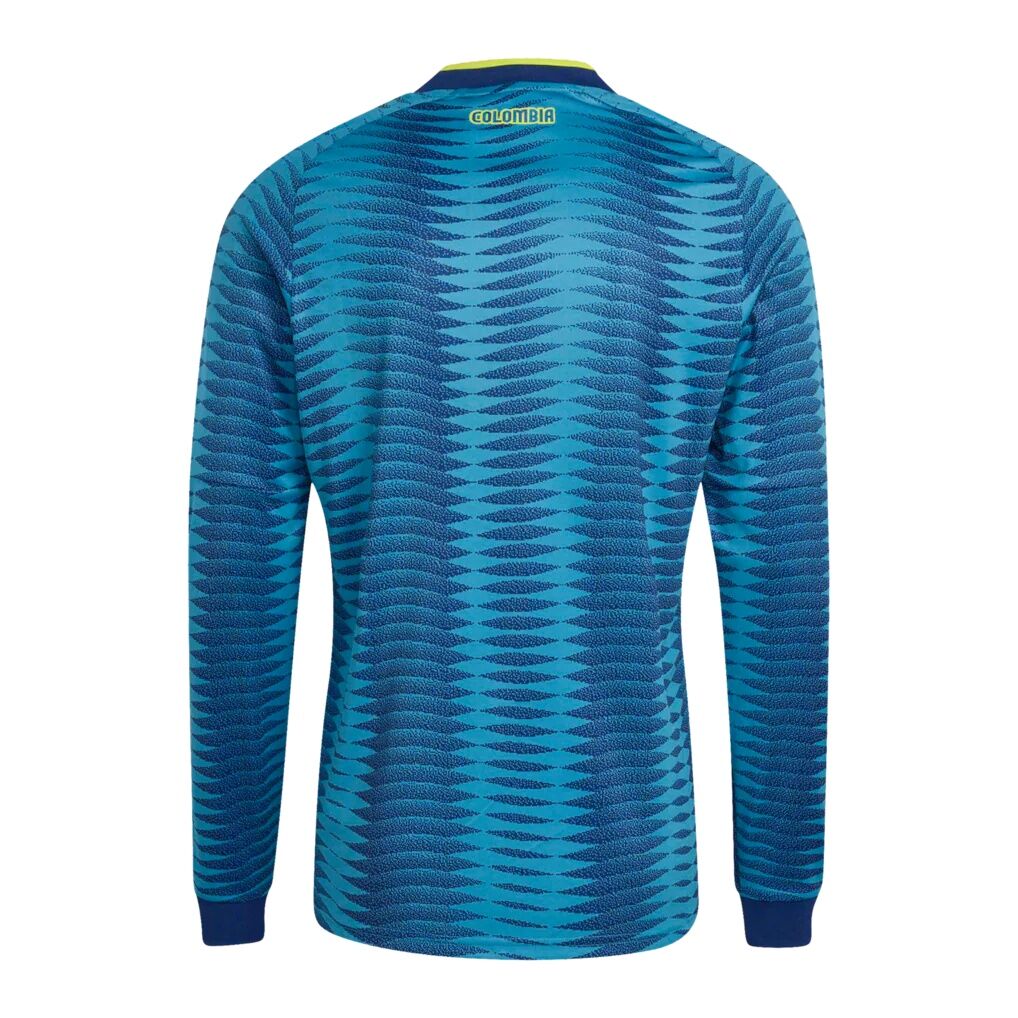 Colombia National Team adidas 2026 Away Replica Long Sleeve Jersey – Turquoise