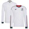 Mexico National Team adidas 2026 Away Replica Long Sleeve Jersey - White - Front View