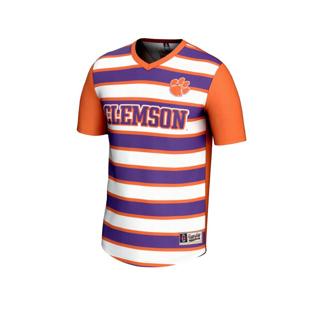 Clemson Tigers GameDay Greats Unisex Collegiate Men's Soccer NIL Pick-A-Player Fashion Jersey - Orange/Purple
