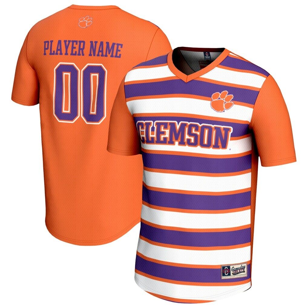 Clemson Tigers GameDay Greats Youth Collegiate Men's Soccer NIL Pick-A-Player Fashion Jersey - Orange/Purple