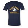 FIU Panthers Athlete's Thread Unisex Custom Collegiate Football Helmet T-Shirt - Navy - Side View