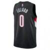 Damian Lillard Portland Trail Blazers Nike Unisex Swingman Player Jersey - Black - Detail View