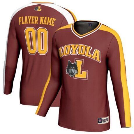 Loyola Chicago Ramblers GameDay Greats Unisex NIL Pick-A-Player Lightweight Collegiate Volleyball Fashion Jersey - - Front View