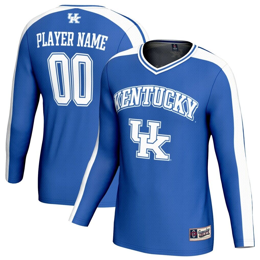 Kentucky Wildcats GameDay Greats Unisex NIL Pick-A-Player Lightweight Collegiate Volleyball Fashion Jersey - Royal