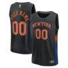 New York Knicks Fashion7 Fast Break Custom Jersey - Black - Front View