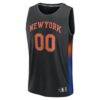New York Knicks Fashion7 Fast Break Custom Jersey - Black - Side View