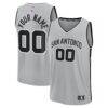 San Antonio Spurs Fashion7 Fastbreak Custom Jersey - Silver - Front View