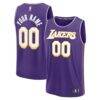 Los Angeles Lakers Fashion7 Youth Fast Break Custom Jersey - Purple - Front View