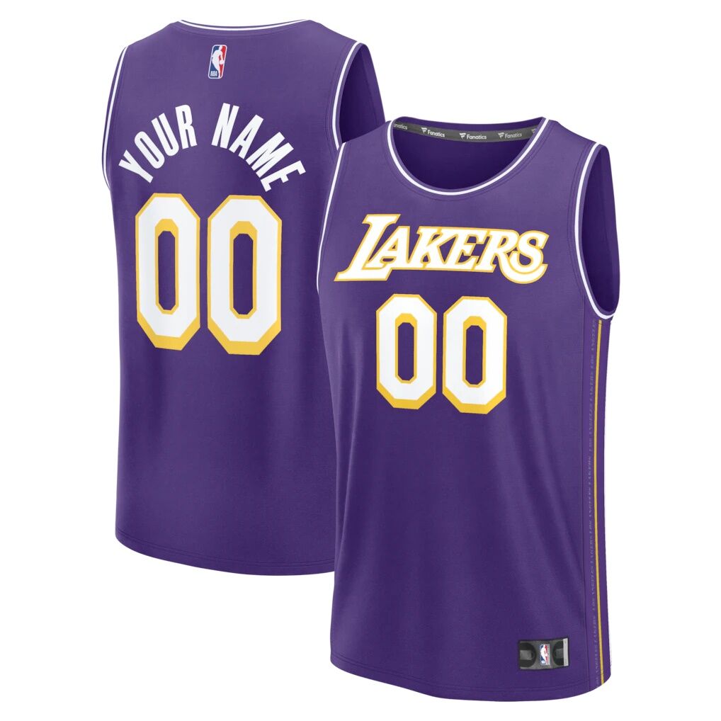 Los Angeles Lakers Fashion7 Youth Fast Break Custom Jersey - Statement Edition