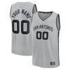 San Antonio Spurs Fashion7 Youth Fast Break Custom Jersey - Silver - Front View