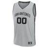 San Antonio Spurs Fashion7 Youth Fast Break Custom Jersey - Silver - Side View