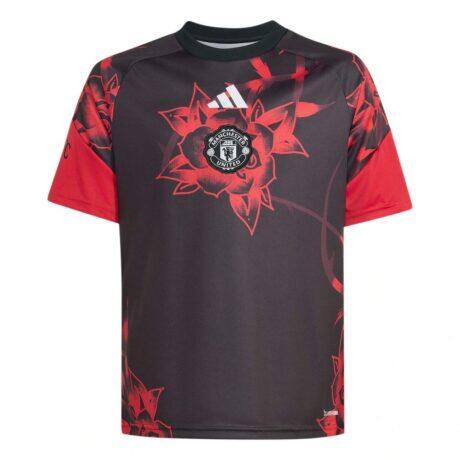 Manchester United adidas Youth Home 2026/27 Pre-Match Top - Red - Alt1