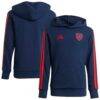 Arsenal adidas Youth Club Hoodie - Navy - Front View