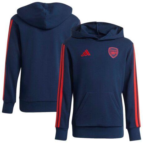 Arsenal adidas Youth Club Hoodie - Navy - Front View