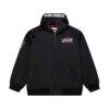 Cleveland Cavaliers Mitchell & Ness Hardwood Classics Nights Walk the Tunnel Satin Bomber Full-Snap Hooded Jacket - Black - Side View