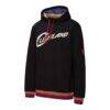 Cleveland Cavaliers Mitchell & Ness Hardwood Classics Nights Playmaker Fleece Hoodie - Black - Back View
