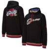 Cleveland Cavaliers Mitchell & Ness Hardwood Classics Nights Playmaker Fleece Hoodie - Black - Front View