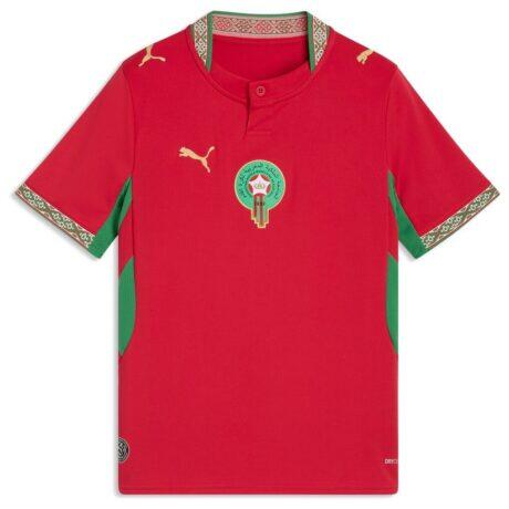 Morocco National Team Puma Youth 2026 Home Replica Jersey - Red - Front View