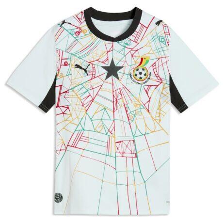 Ghana National Team Puma Youth 2026 Home Replica Jersey - White - Detail View