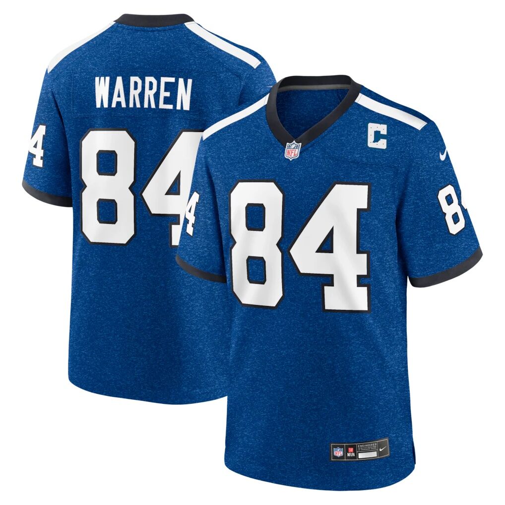 Tyler Warren Indianapolis Colts Nike Alternate 2 Indiana Nights Game Jersey -  Heather Royal
