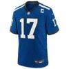 Daniel Jones Indianapolis Colts Nike Alternate Game Jersey - Heather Royal - Side View