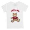 Indiana Hoosiers Tiny Turnip Toddler Teddy Bear T-Shirt - White - Front View