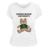 George Mason Patriots Tiny Turnip Women's Teddy Bear T-Shirt - White - Front View