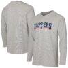 LA Clippers Concepts Sport Hawthorn Thermal Knit Long Sleeve Henley T-Shirt - Gray - Back View