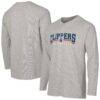 LA Clippers Concepts Sport Hawthorn Thermal Knit Long Sleeve Henley T-Shirt - Gray - Front View