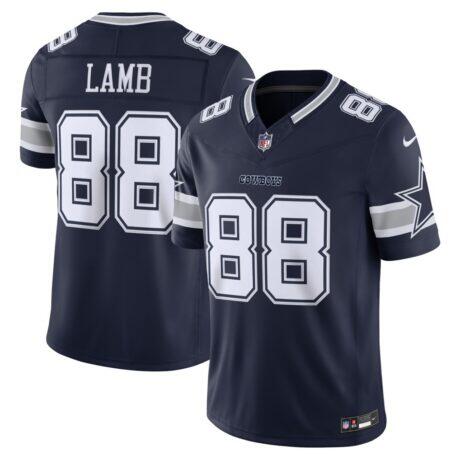 CeeDee Lamb Dallas Cowboys Nike Team Vapor F.U.S.E. Stitched Limited Jersey - Navy - Front View
