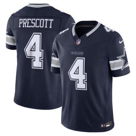 Dak Prescott Dallas Cowboys Nike Team Vapor F.U.S.E. Stitched Limited Jersey - Navy - Front View