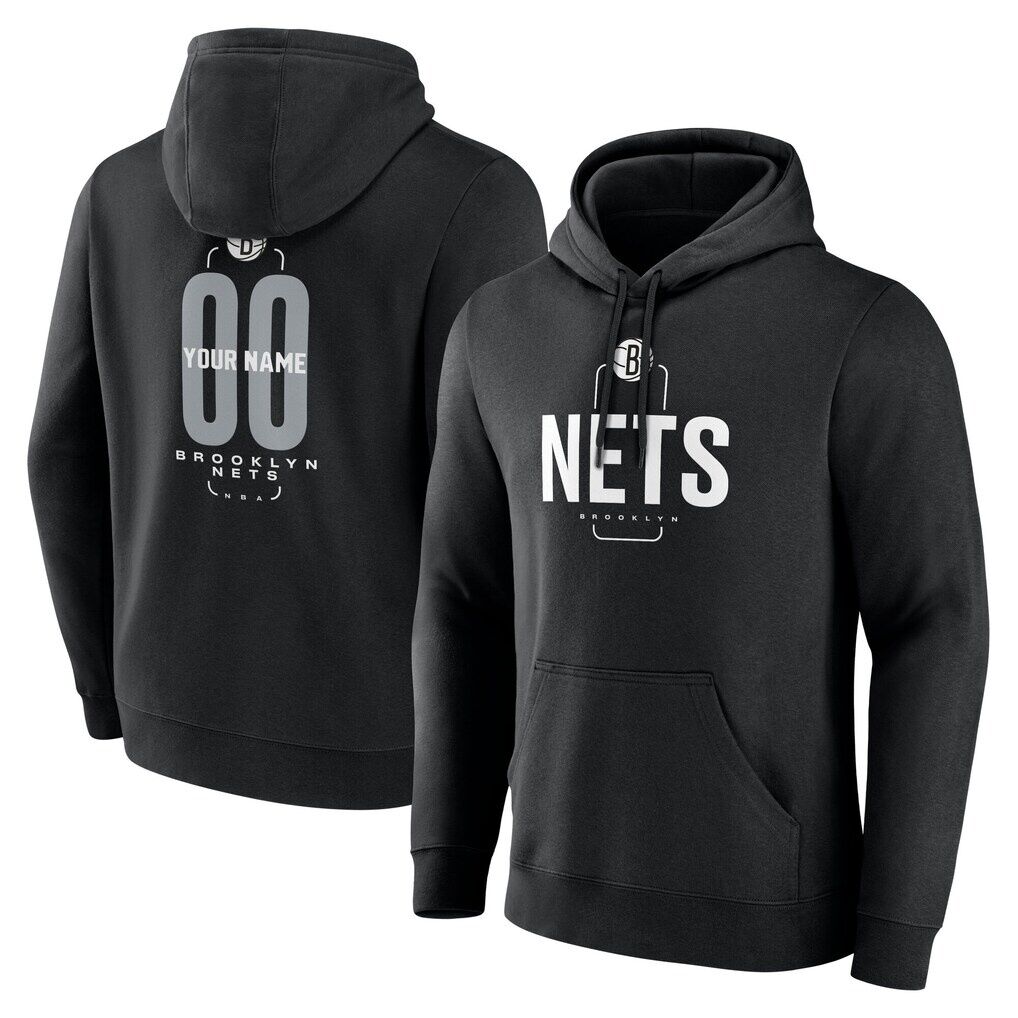 Brooklyn Nets Center Court Name & Number Custom Hoodie