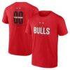 Chicago Bulls Center Court Name & Number Custom T-Shirt - Red - Front View