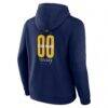 Indiana Pacers Center Court Name & Number Custom Hoodie - Navy - Detail View