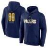 Indiana Pacers Center Court Name & Number Custom Hoodie - Navy - Front View
