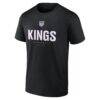 Sacramento Kings Center Court Name & Number Custom T-Shirt - Black - Side View