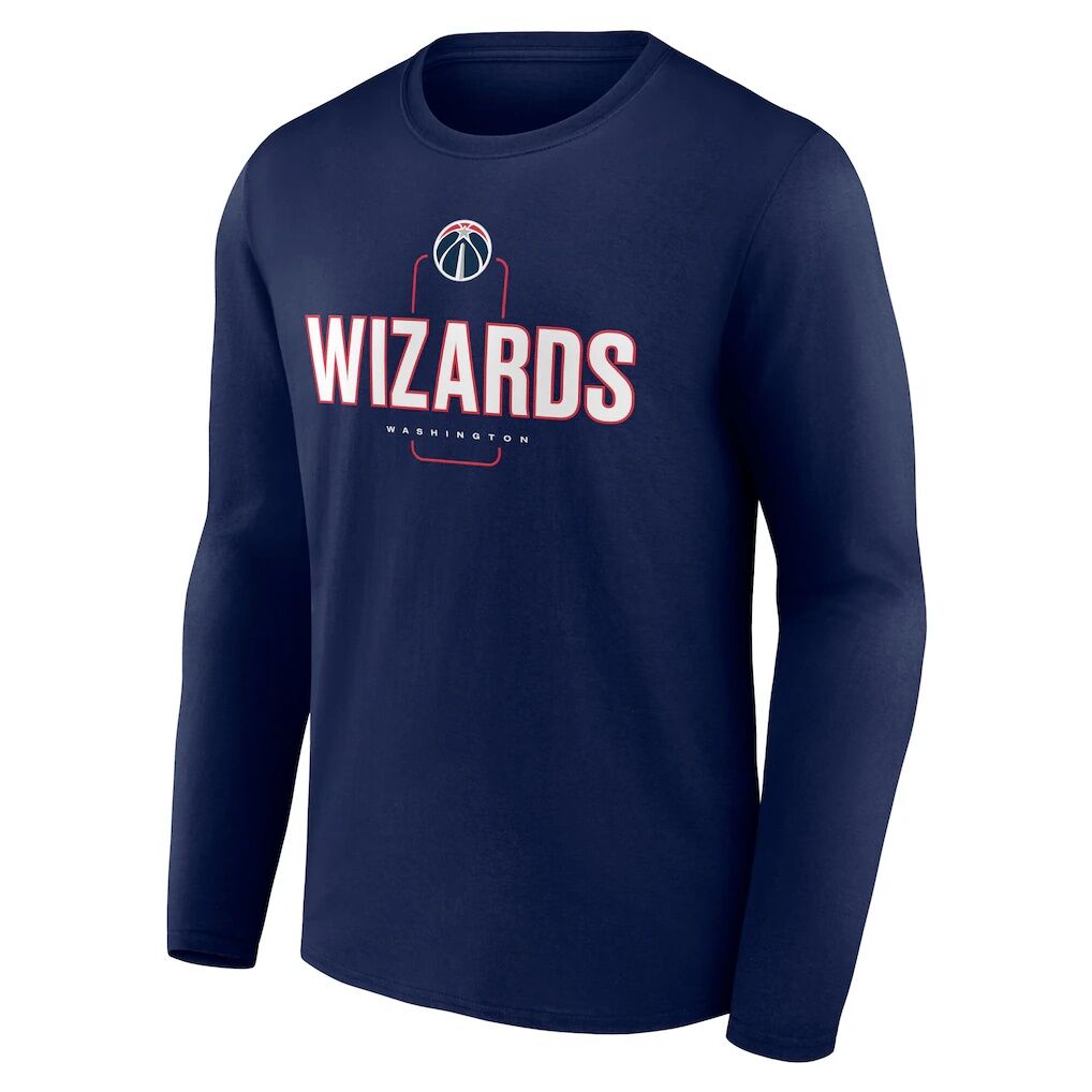Washington Wizards Center Court Name & Number Custom Long Sleeve T-Shirt