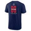 Washington Wizards Center Court Name & Number Custom T-Shirt - Navy - Detail View