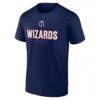 Washington Wizards Center Court Name & Number Custom T-Shirt - Navy - Side View