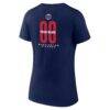 Washington Wizards Women's Center Court Name & Number Custom V-Neck T-Shirt - Navy - Detail View