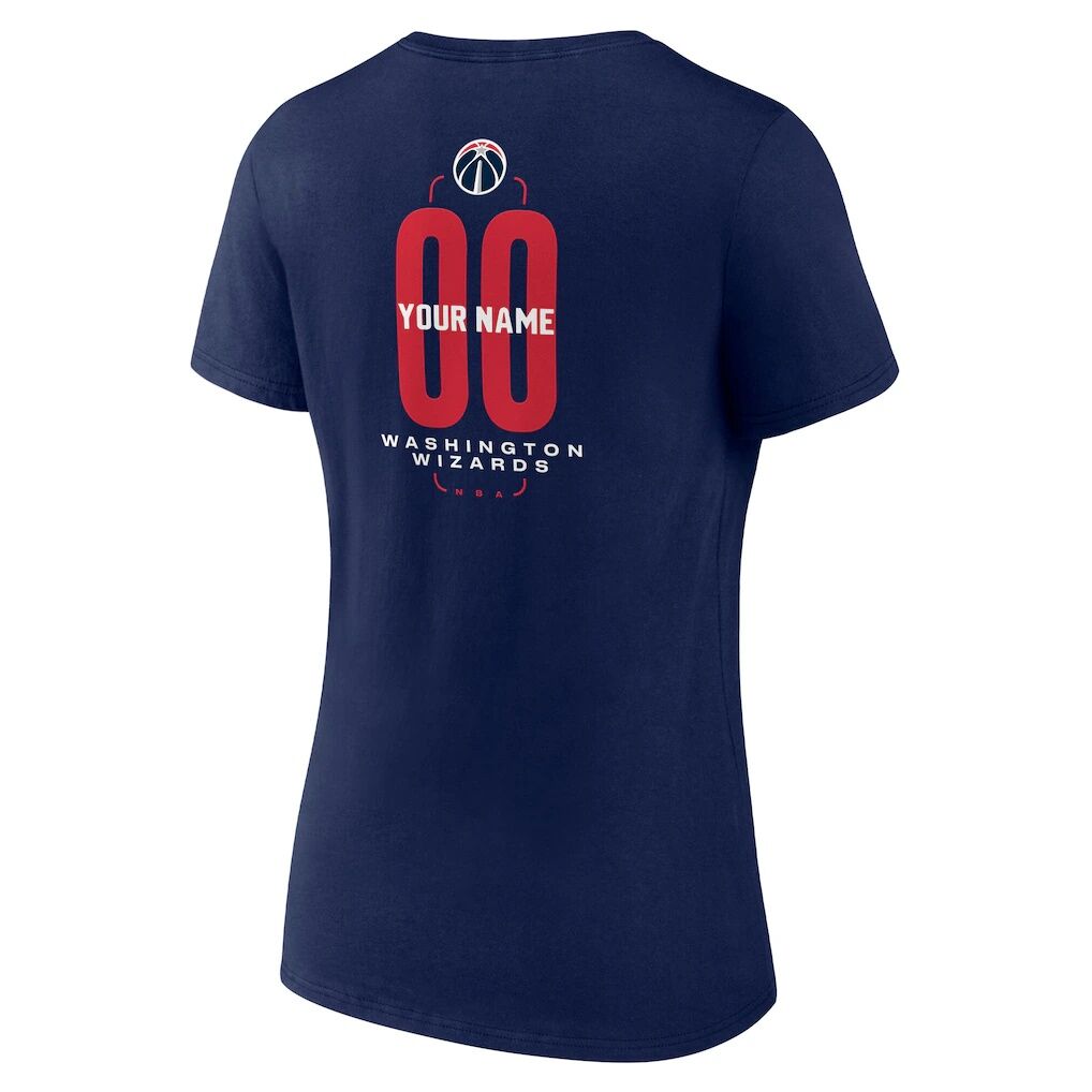 Washington Wizards Women's Center Court Name & Number Custom V-Neck T-Shirt